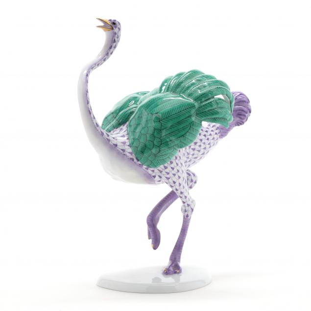 herend-porcelain-ostrich-figurine
