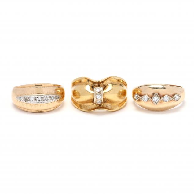 three-gold-and-diamond-rings