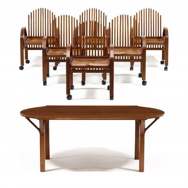 karl-gaskins-nc-b-1943-custom-walnut-table-and-six-chairs