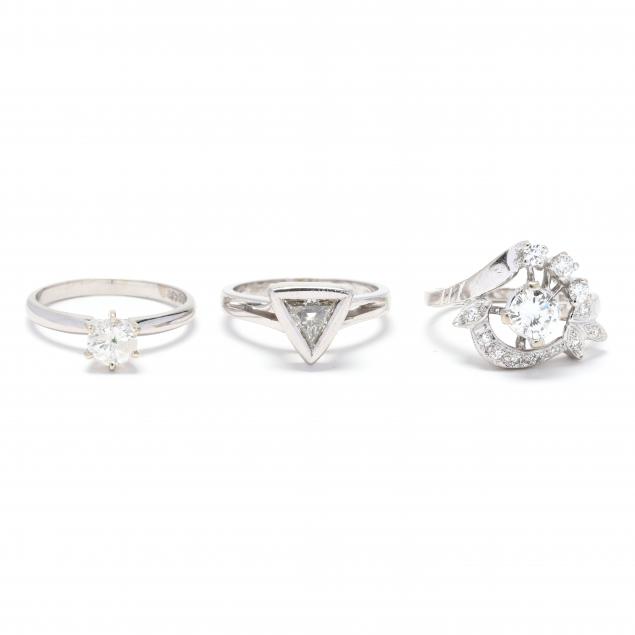 three-white-gold-and-diamond-rings