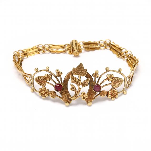 high-karat-gold-and-gem-set-bracelet