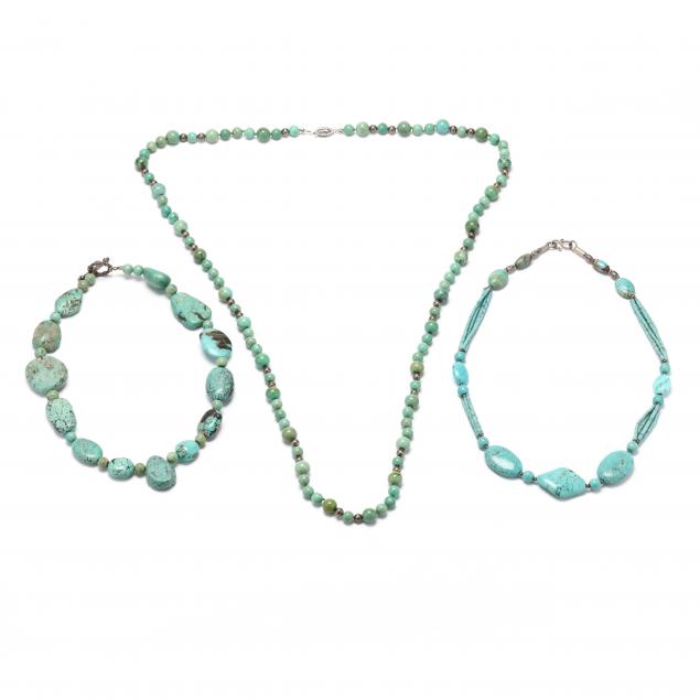 three-turquoise-bead-necklaces