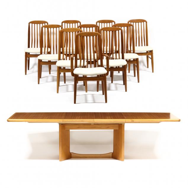 benny-linden-swedish-american-b-1929-teak-dining-table-and-ten-chairs
