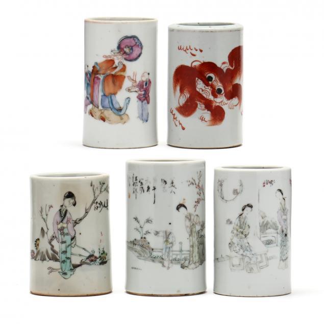 a-group-of-chinese-porcelain-brush-pots-with-figures