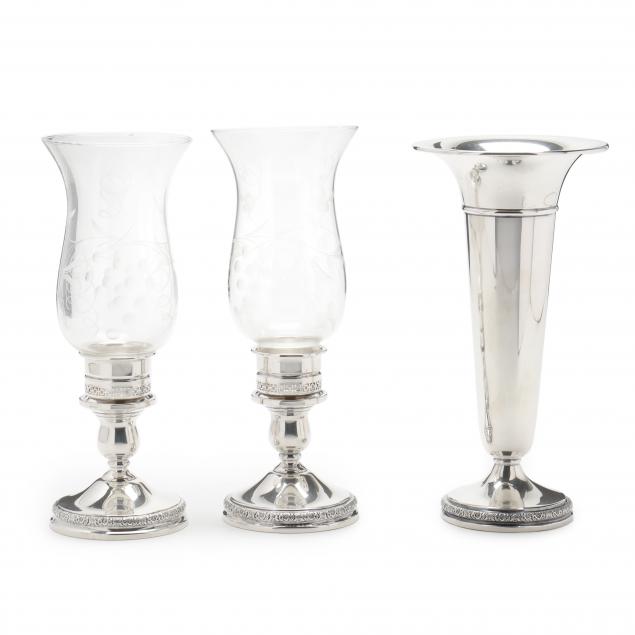 group-of-international-i-prelude-i-sterling-silver-candlesticks-and-trumpet-vase
