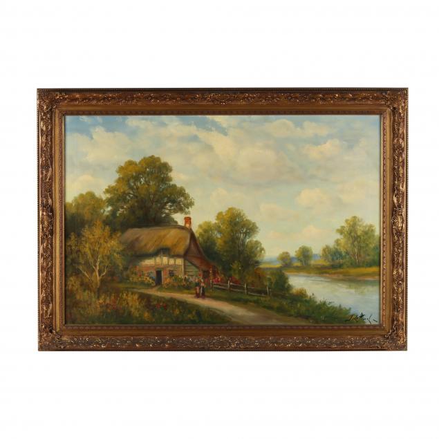 jeremy-lettwill-english-b-1912-i-pastoral-landscape-with-cottage-i
