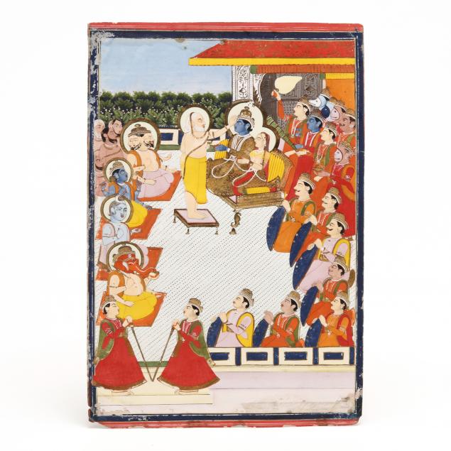 an-indian-miniature-painting-of-the-coronation-of-rama-and-sita-from-the-i-ramayana-i