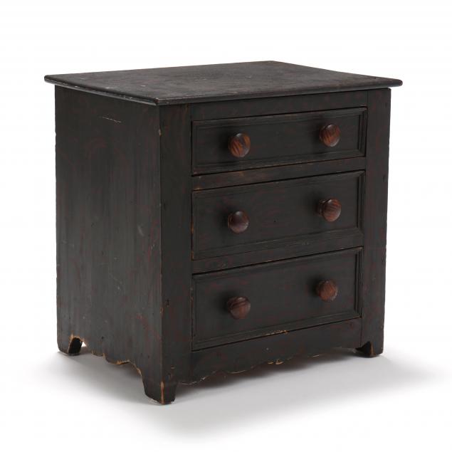 mid-atlantic-faux-grain-painted-miniature-chest-of-drawers