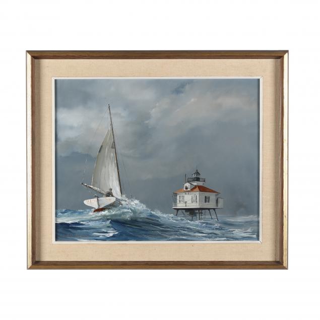 will-haddon-american-20th-21st-century-i-sailboat-at-sea-i