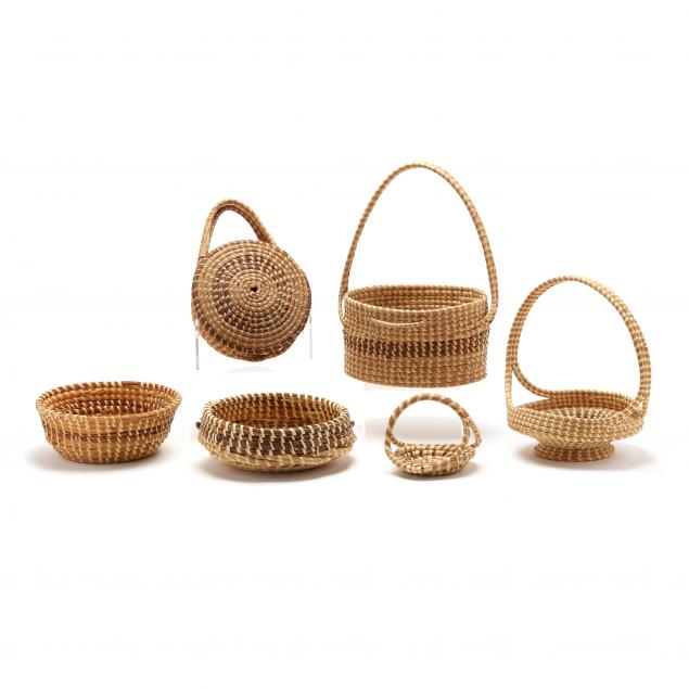 group-of-six-charleston-sweetgrass-baskets