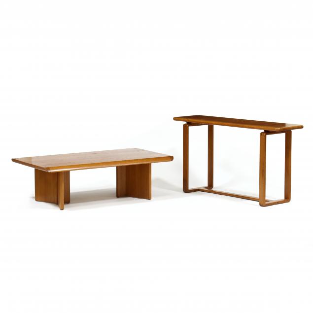 two-modern-teak-tables