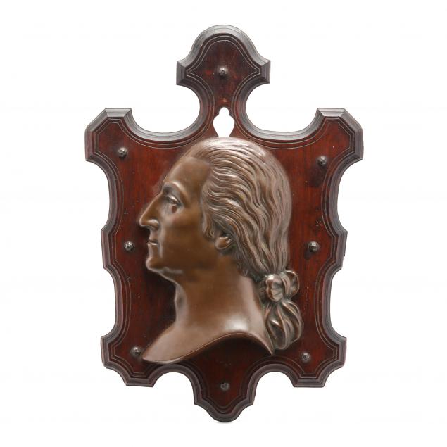 a-bronze-relief-portrait-plaque-of-george-washington