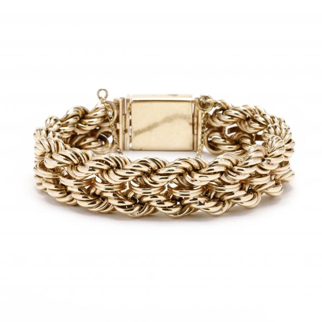 vintage-gold-rope-twist-bracelet