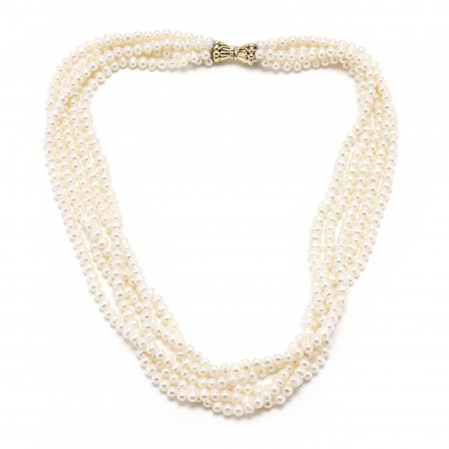 multi-strand-pearl-necklace-with-gold-clasp