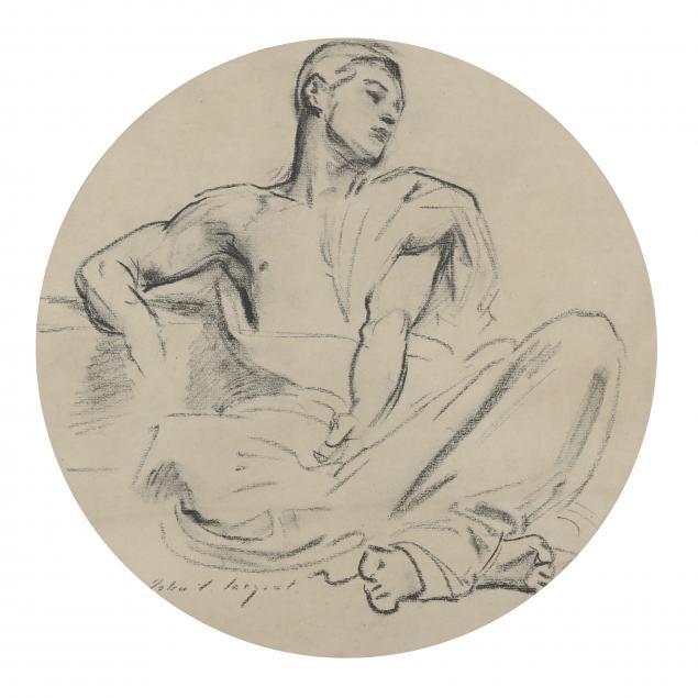 after-john-singer-sargent-american-1856-1925-i-study-of-a-seated-male-in-roundel-i
