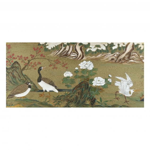 a-chinese-painting-of-a-landscape-with-birds