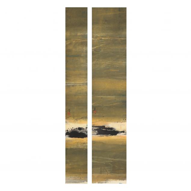 bo-yun-li-yongcun-chinese-b-1948-abstract-landscape-diptych