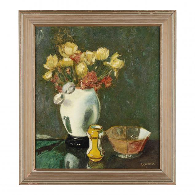 r-chandler-american-20th-century-still-life-with-flowers-and-ceramics