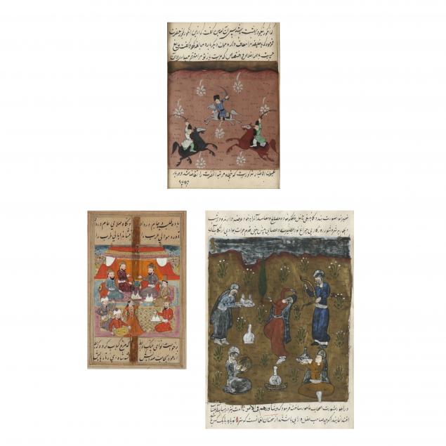 three-persian-manuscript-paintings