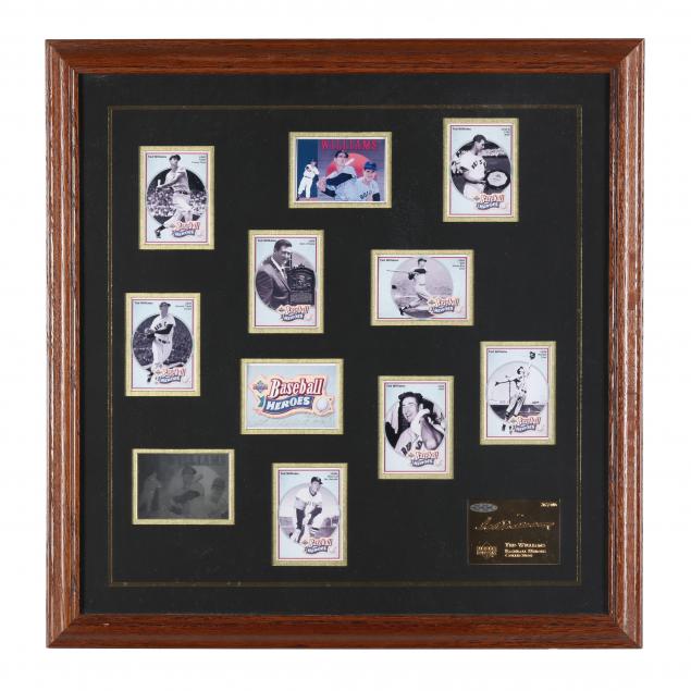 ted-williams-autographed-upper-deck-display-baseball-heroes-collection