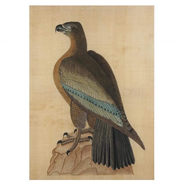 a-large-painting-of-a-sea-eagle-on-silk