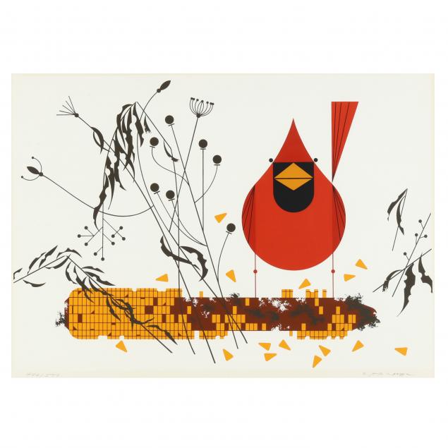 charley-harper-american-1922-2007-i-cardinal-on-corn-i