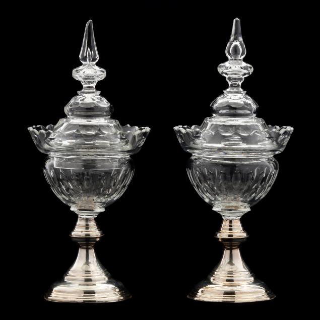 pair-of-dutch-silver-mounted-crystal-sweet-meat-dishes