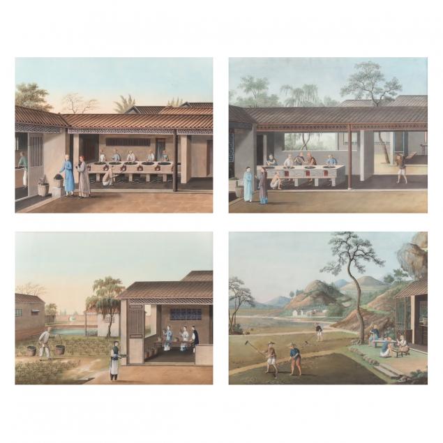 chinese-school-mid-19th-century-a-set-of-four-tea-production-scenes