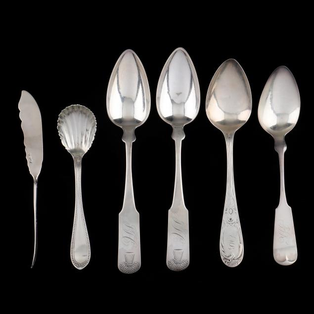 group-of-american-coin-silver-flatware-mostly-new-york