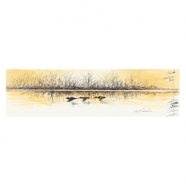 bob-timberlake-nc-b-1937-study-for-i-ochre-sky-i