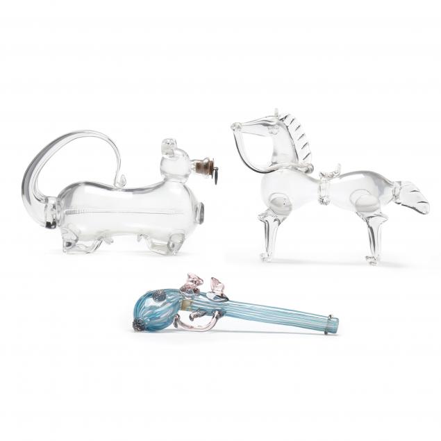 three-murano-glass-whimsical-objects