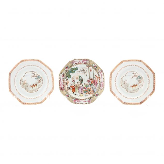 a-selection-of-chinese-export-porcelain-octagonal-dishes