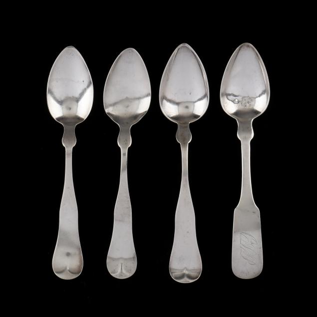 four-american-coin-silver-teaspoons