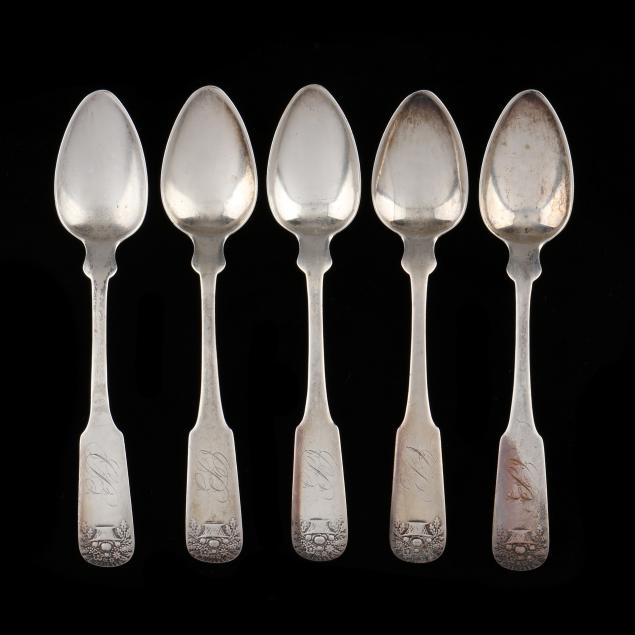set-of-five-american-coin-silver-teaspoons-mark-of-s-douglas-brower