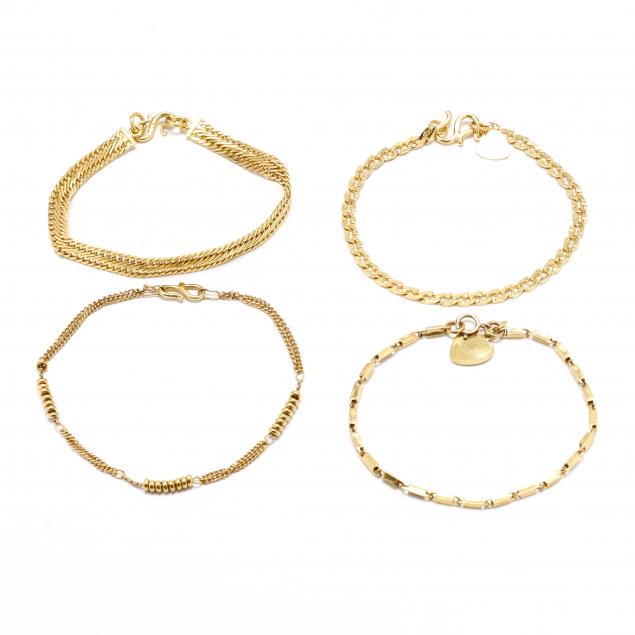 four-high-karat-gold-bracelets
