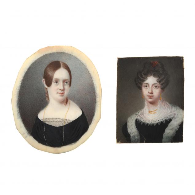 american-school-mid-19th-century-two-portrait-miniatures-of-female-sitters