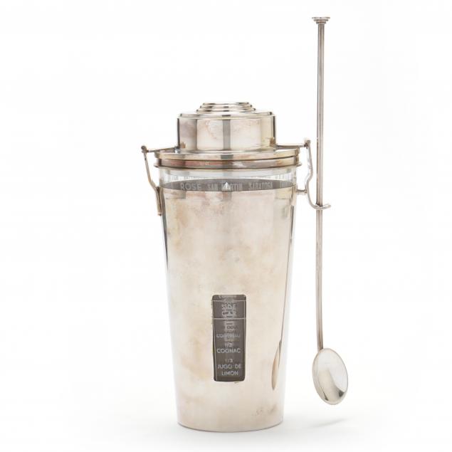 a-french-art-deco-silver-plated-the-barman-cocktail-shaker-with-stirrer