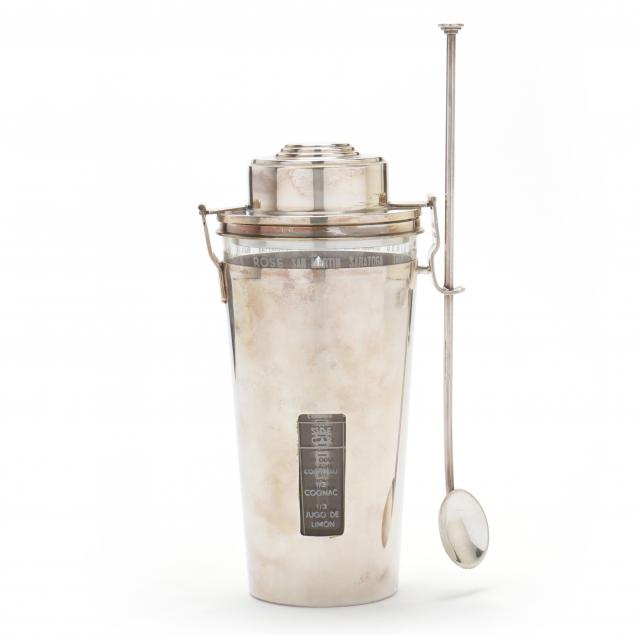 a-french-art-deco-silver-plated-the-barman-cocktail-shaker-with-stirrer