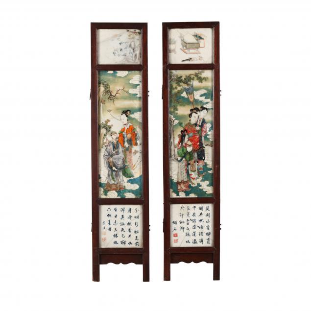 a-pair-of-wooden-screen-panels-inset-with-painted-marble-panels