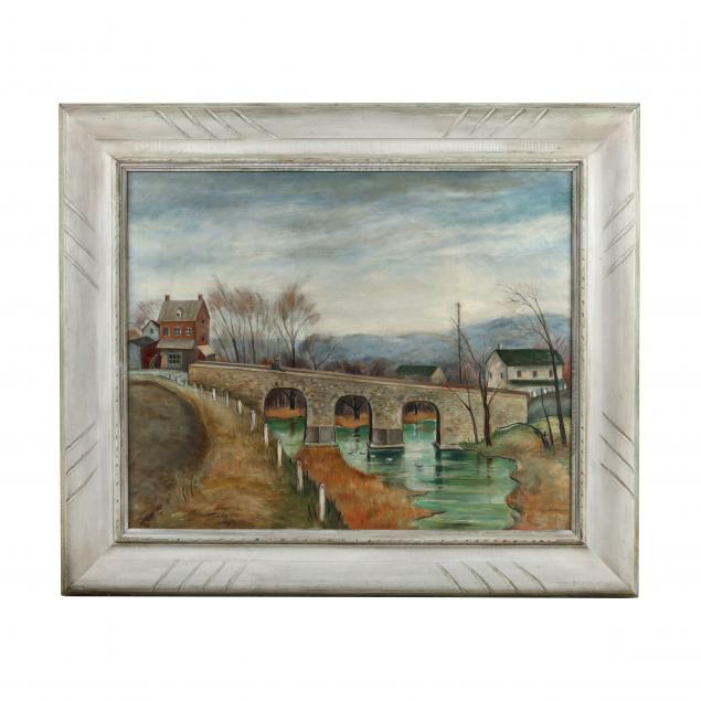 jean-hume-american-20th-century-pennsylvania-landscape-with-stone-bridge