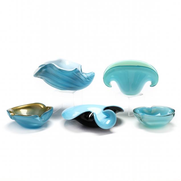 five-pieces-light-blue-murano-art-glass