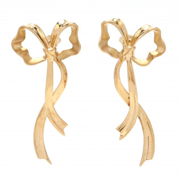 Tiffany & Co. - Tiffany & Company Gold Knotted Bow Earrings