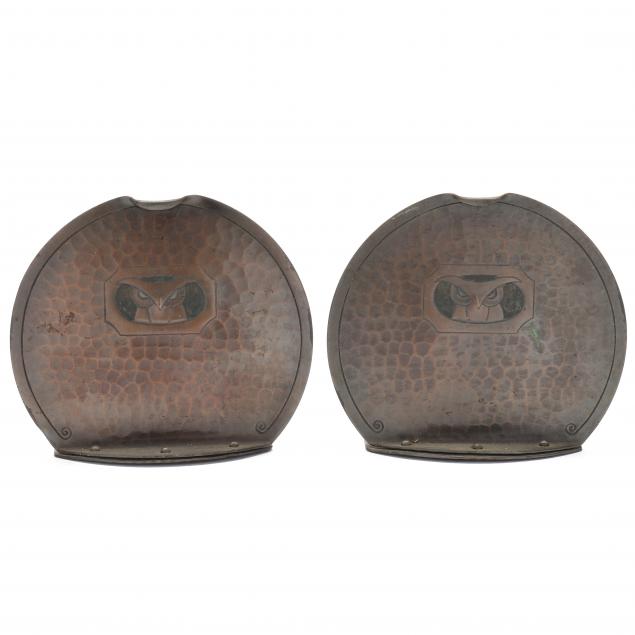 pair-of-roycroft-hammered-copper-owl-bookends