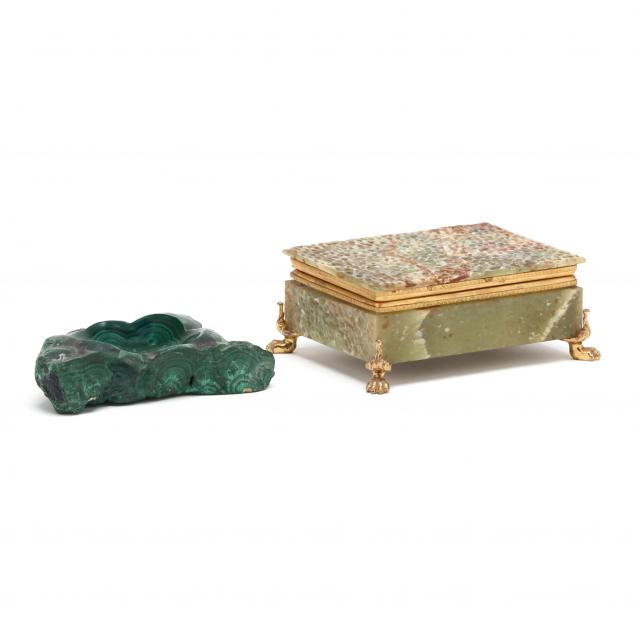 an-ormolu-mounted-alabaster-dressing-box-and-malachite-dish