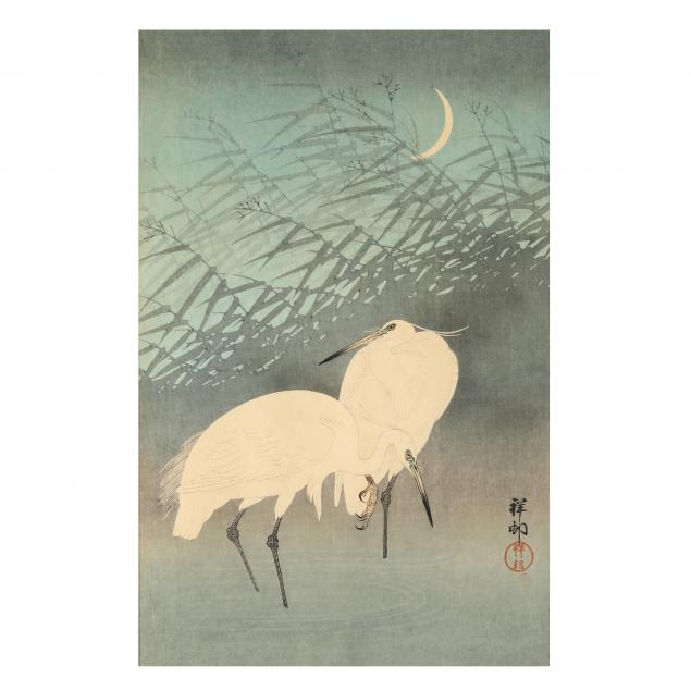 ohara-koson-shoson-japanese-1877-1945-i-egrets-and-the-crescent-moon-i