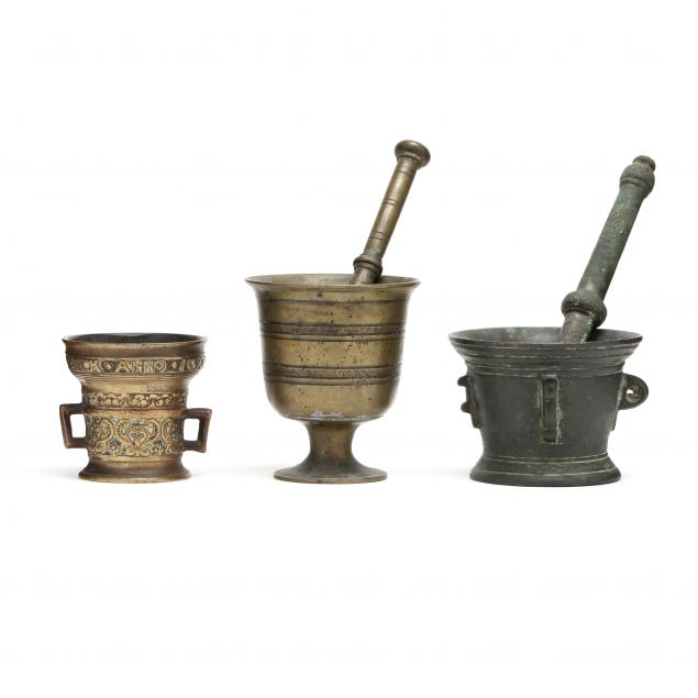 group-of-antique-mortars-and-pestles