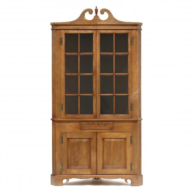 bench-made-chippendale-style-walnut-corner-cupboard