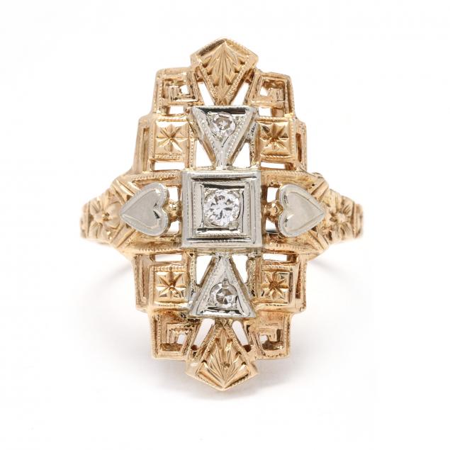 vintage-bi-color-gold-and-diamond-ring