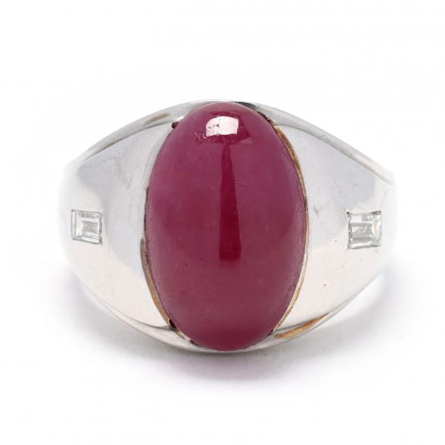 platinum-cabochon-ruby-and-diamond-ring