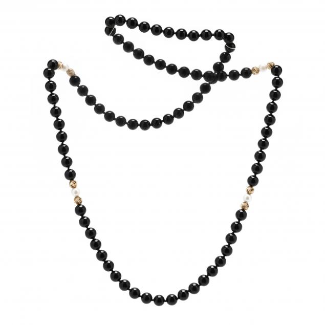 endless-strand-onyx-pearl-and-gold-bead-necklace